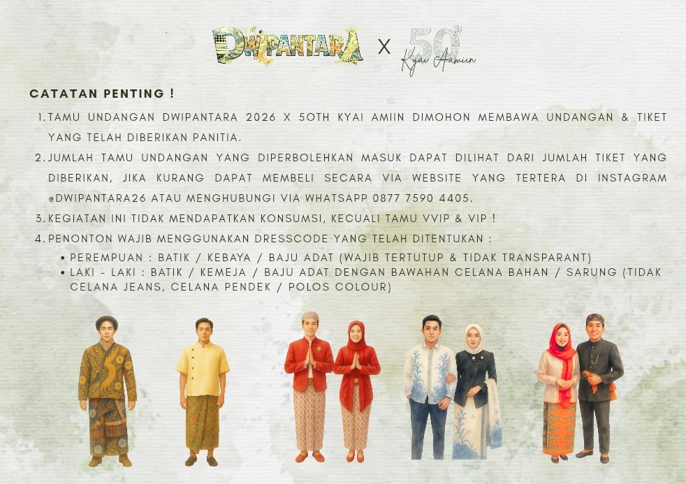 Informasi penting DWIPANTARA 2026